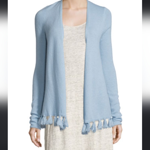 Calypso St. Barth Sweaters - Calypso St Barth Cashmere Shalona Fringe trim Cardigan M